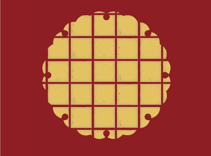 雪輪＋市松模様