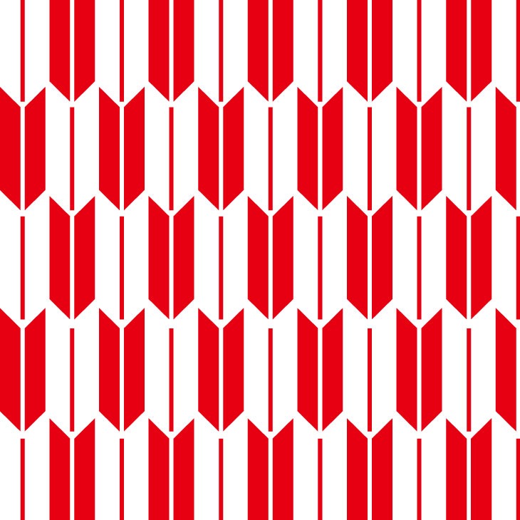 オーソドックスな矢絣