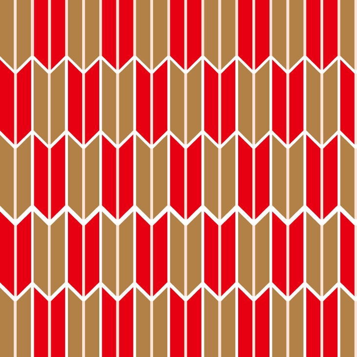 矢絣の羽根の色を変えたもの