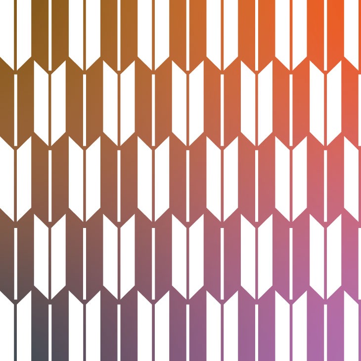 グラデーションで出来ている矢絣