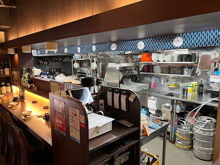 のれんに立涌を入れたお写真