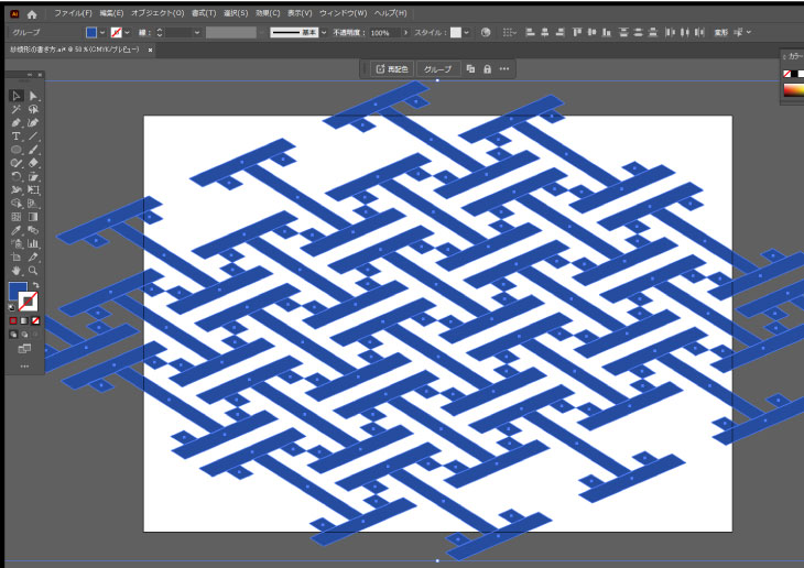 シアーをかければ紗綾形の完成です