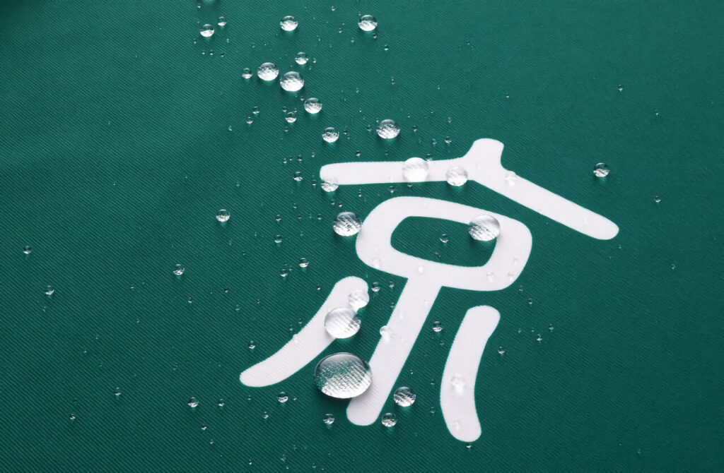 撥水クロス生地のアップ
