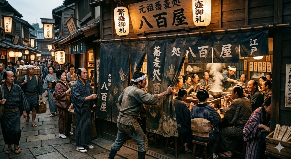 江戸時代の繁盛している店のイメージ