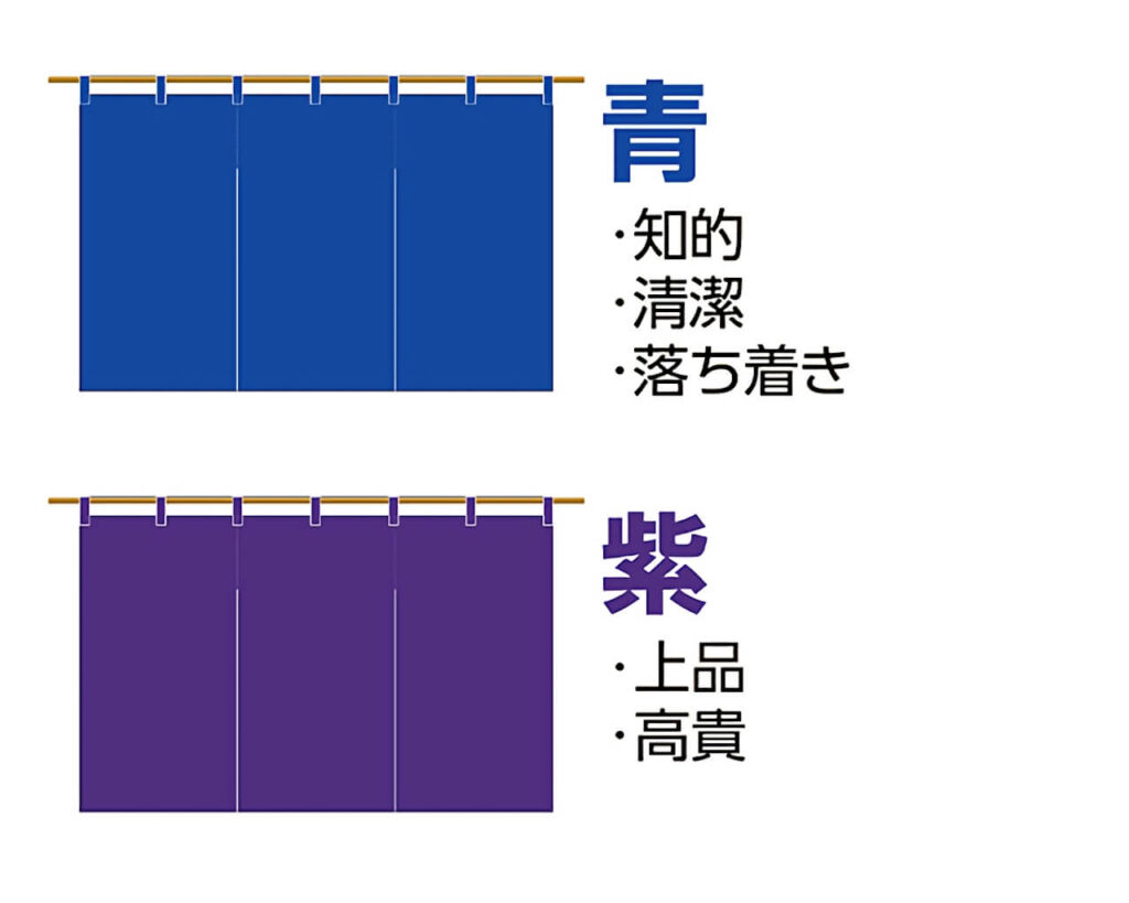 本屋ののれん生地色1